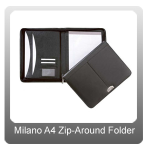 Milano A4 Zip Around Folder